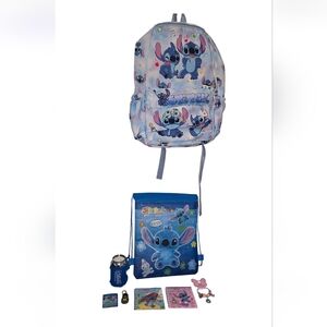 #gloria Disney Lilo & Stitch Kids Backpack and Accessories Set - Blue/Purple